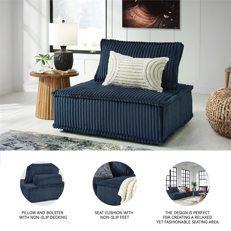 Signature Design by Ashley Bales Navy Accent Chair