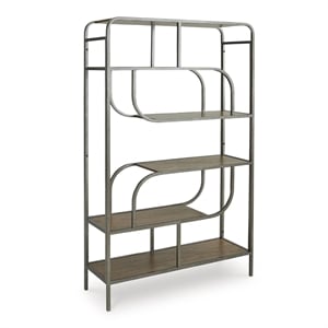 Signature Design by Ashley Jaddon Brown & Antique Silver Bookcase