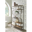 Signature Design by Ashley Jaddon Brown & Antique Silver Bookcase