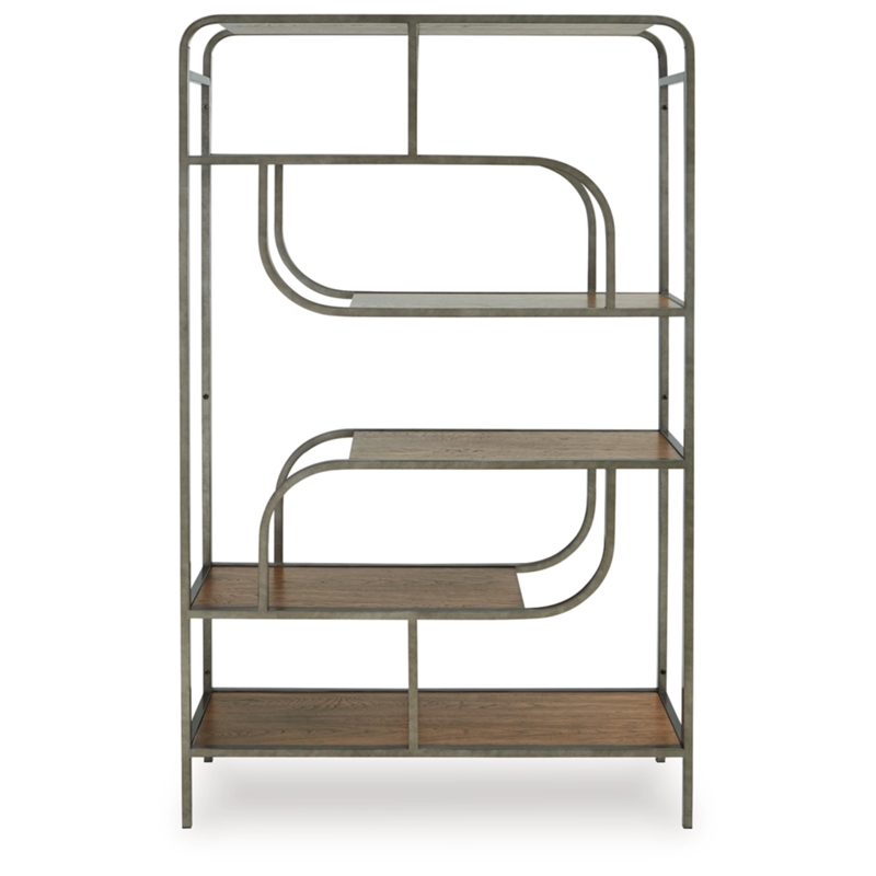 Signature Design by Ashley Jaddon Brown & Antique Silver Bookcase
