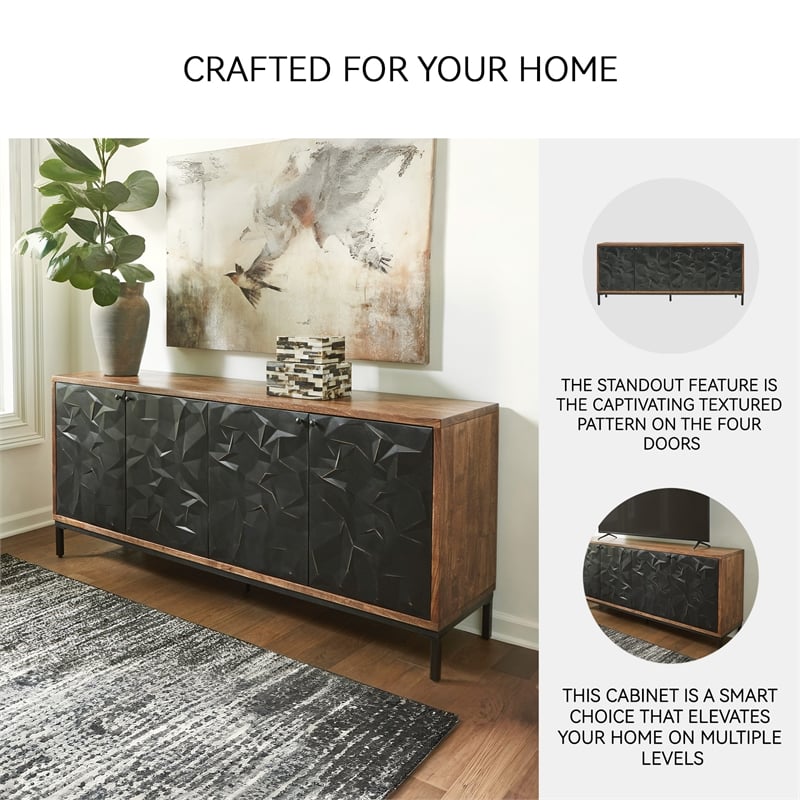 Signature Design by Ashley Dorannby Black & Brown Accent Cabinet