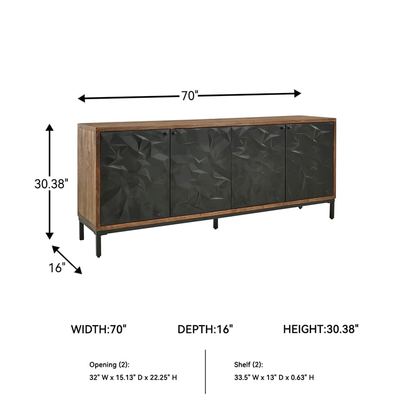 Signature Design by Ashley Dorannby Black & Brown Accent Cabinet