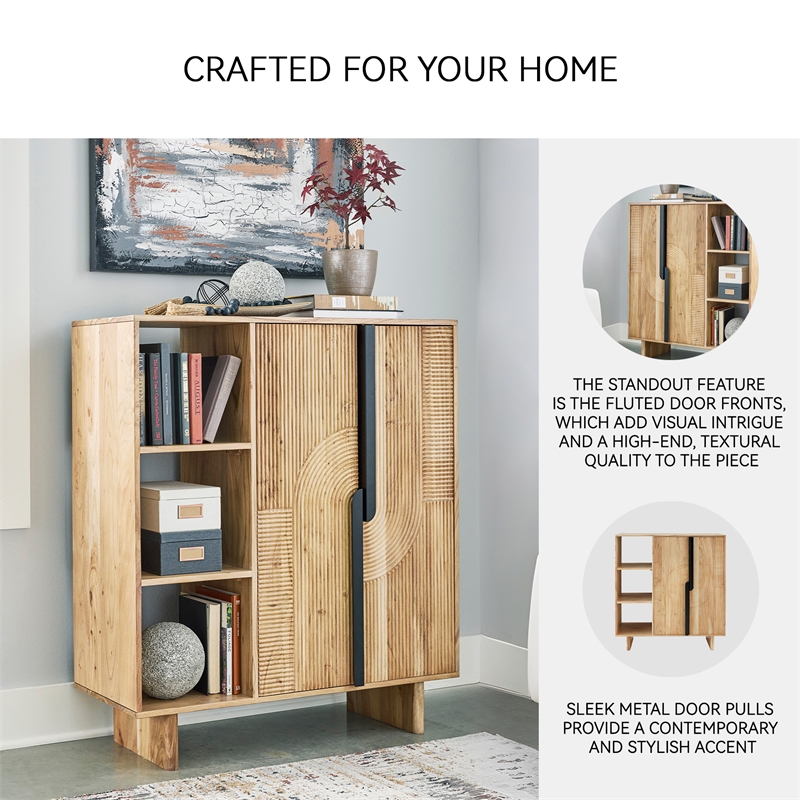 Signature Design by Ashley Kierwell Natural Accent Cabinet