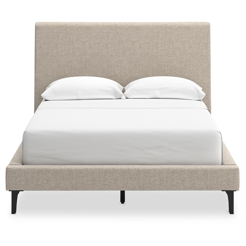 Signature Design by Ashley Cielden Beige Full Upholstered Bed with Roll Slats