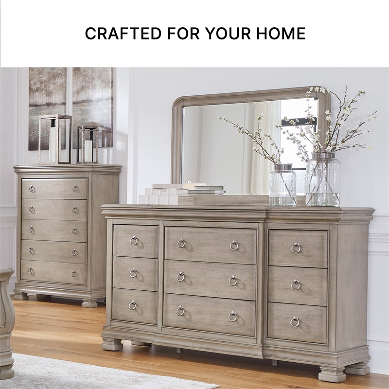 Ashley Furniture Lexorne Gray Dresser