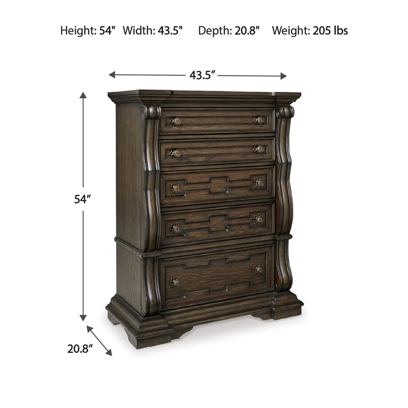 Ashley Furniture Maylee Brown Chest of Drawers