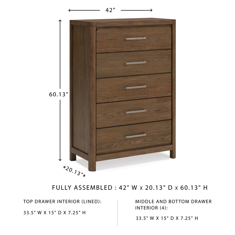 Ashley Furniture Cabalynn Light Brown Chest of Drawers