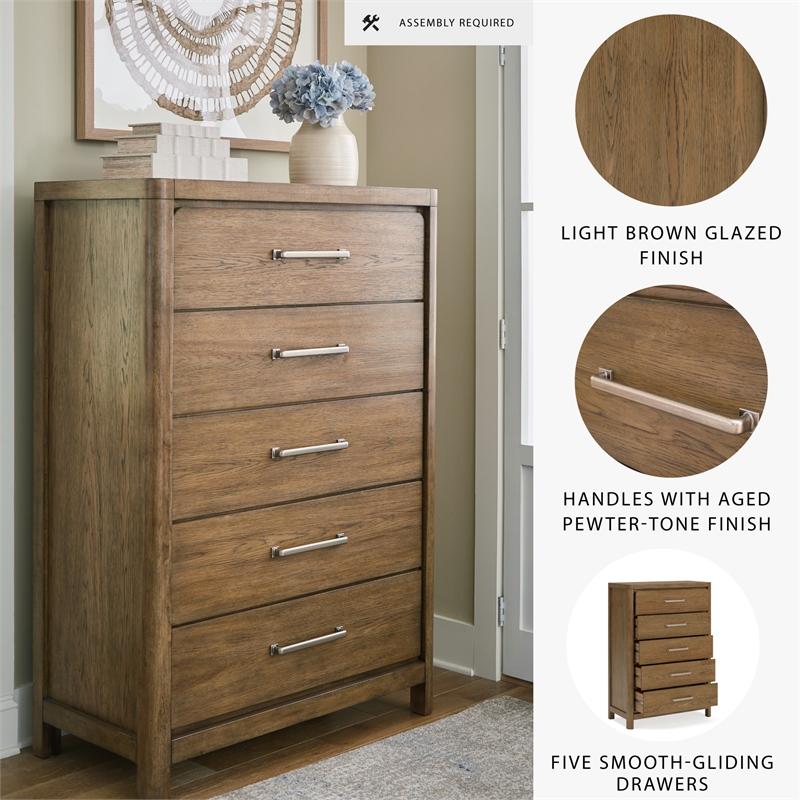 Ashley Furniture Cabalynn Light Brown Chest of Drawers