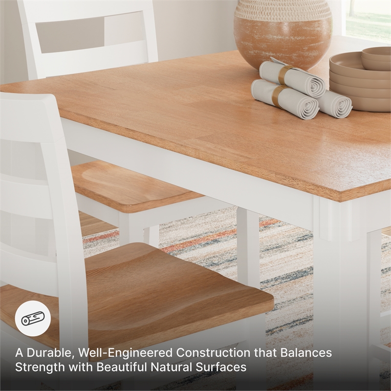 Ashley Furniture Gesthaven White Counter Height Dining Table Set - Set of 5