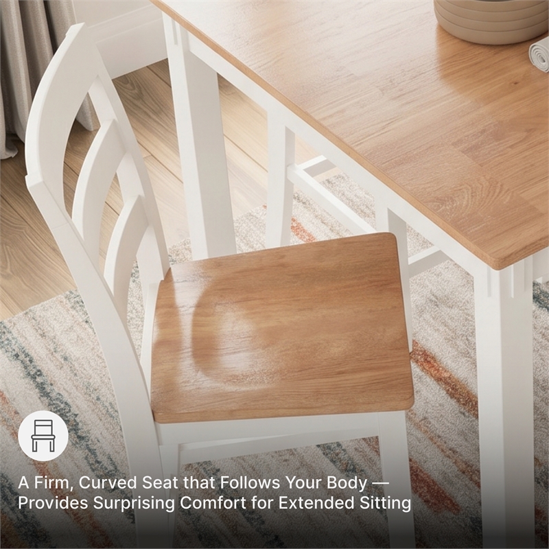 Ashley Furniture Gesthaven White Counter Height Dining Table Set - Set of 5
