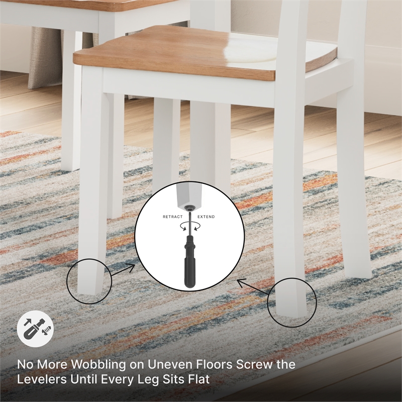 Ashley Furniture Gesthaven White Counter Height Dining Table Set - Set of 5