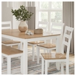 Signature Design by Ashley Gesthaven Natural & White Dining Table Set - Set of 6