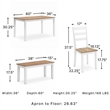 Signature Design by Ashley Gesthaven Natural & White Dining Table Set - Set of 6