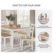 Signature Design by Ashley Gesthaven Natural & White Dining Table Set - Set of 6