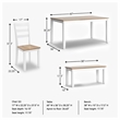Signature Design by Ashley Gesthaven Natural & White Dining Table Set - Set of 6