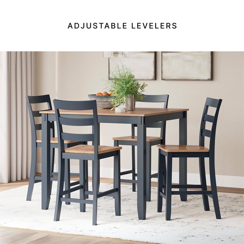 Ashley Furniture Gesthaven Blue Counter Height Dining Table Set - Set of 5