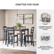 Ashley Furniture Gesthaven Blue Counter Height Dining Table Set - Set of 5