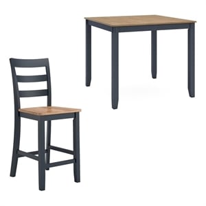 Ashley Furniture Gesthaven Blue Counter Height Dining Table Set - Set of 5