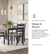 Signature Design by Ashley Gesthaven Natural & Blue Dining Table Set - Set of 6