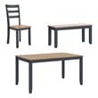 Signature Design by Ashley Gesthaven Natural & Blue Dining Table Set - Set of 6