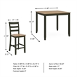 Ashley Furniture Gesthaven Green Counter Height Dining Table Set - Set of 5