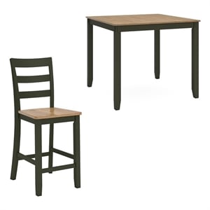 Ashley Furniture Gesthaven Green Counter Height Dining Table Set - Set of 5
