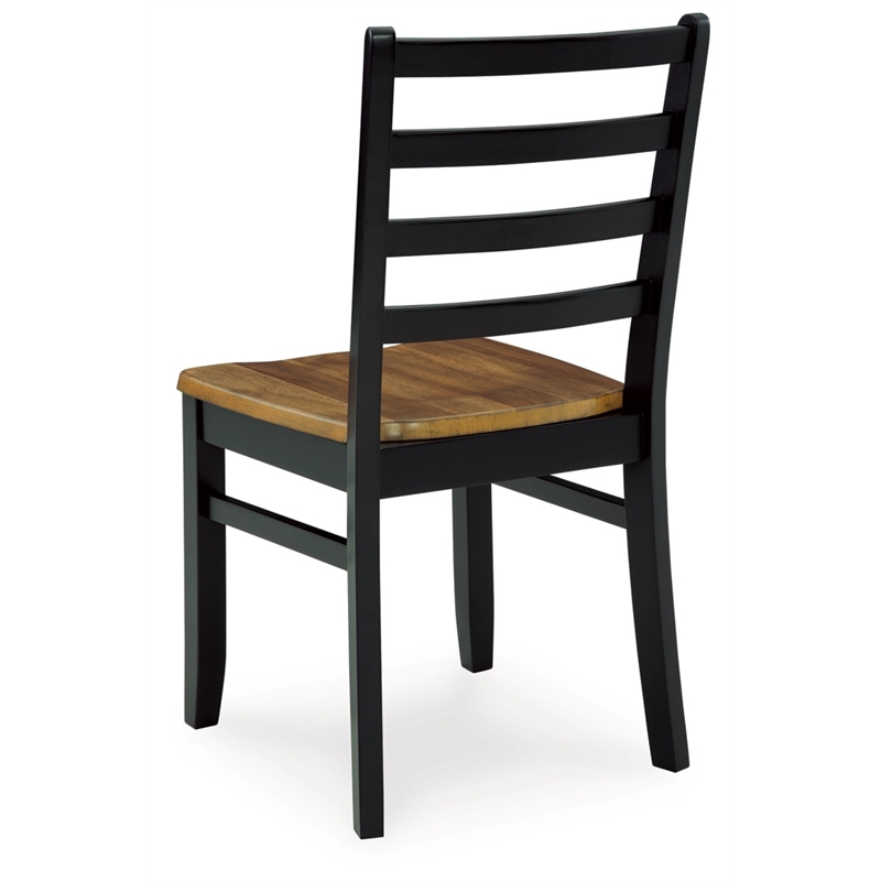 Ashley Furniture Blondon Brown & Black Dining Table and 6 Chairs - Set of 7