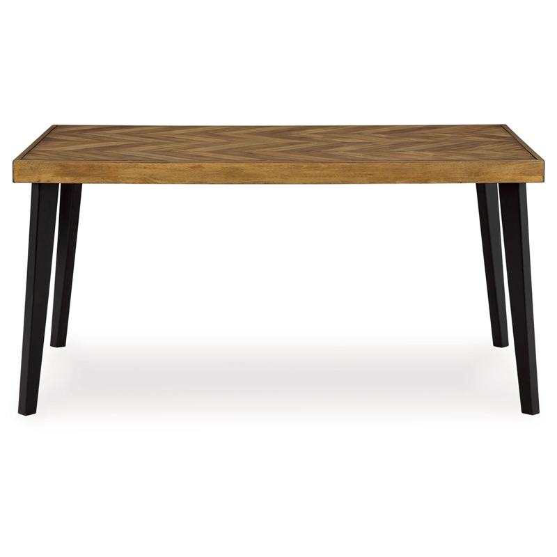 Ashley Furniture Blondon Brown & Black Dining Table and 6 Chairs - Set of 7