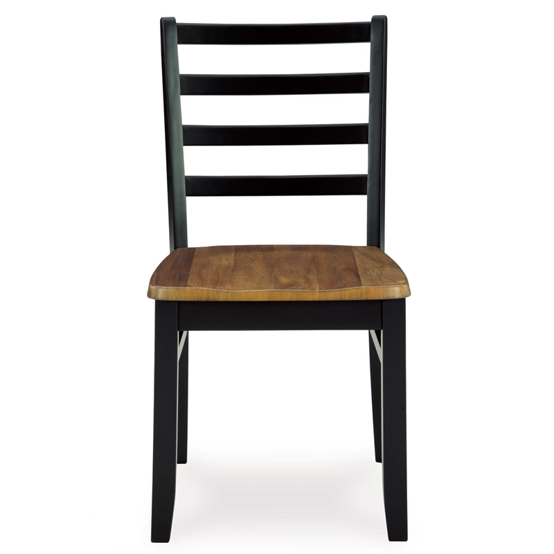 Ashley Furniture Blondon Brown & Black Dining Table and 6 Chairs - Set of 7