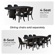 Signature Design by Ashley Rowanbeck Black Dining Table