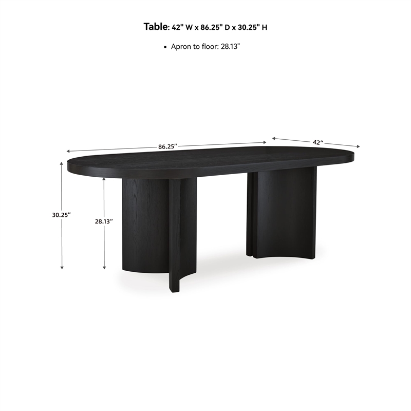 Signature Design by Ashley Rowanbeck Black Dining Table