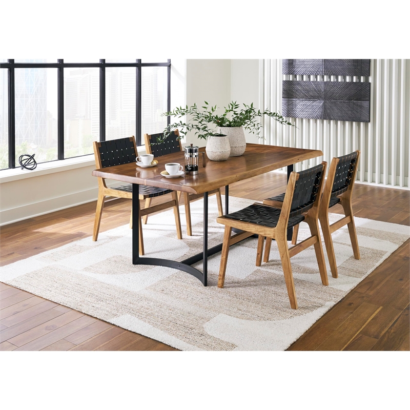 Signature Design by Ashley Fortmaine Brown & Black Dining Table