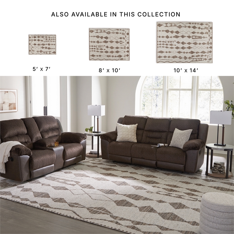 Signature Design by Ashley Brettler Beige & Brown Extra Large Rug