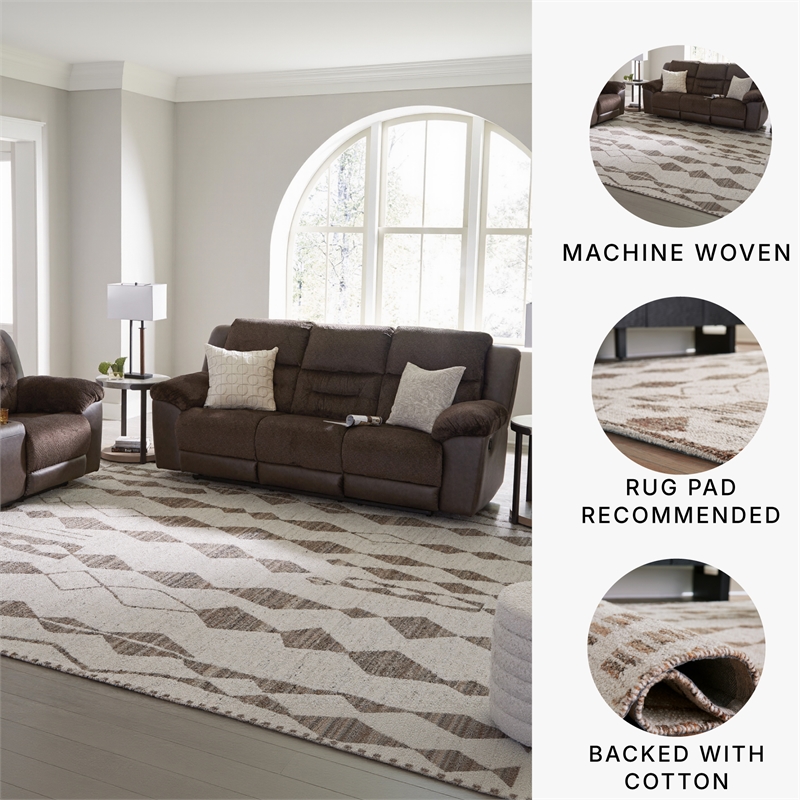 Signature Design by Ashley Brettler Beige & Brown Extra Large Rug