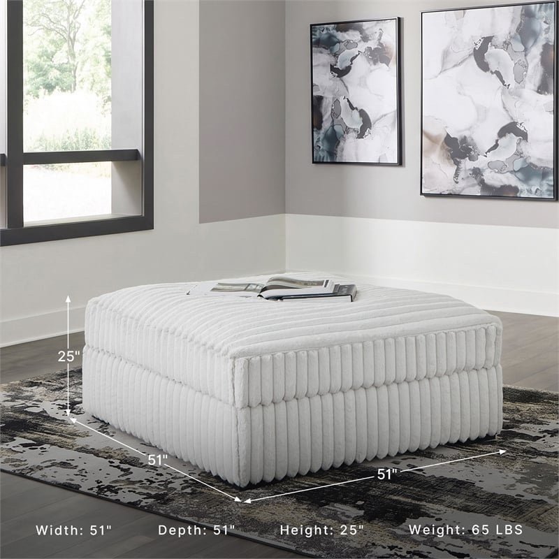 Signature Design by Ashley Stupendous Alloy Oversized Accent Ottoman