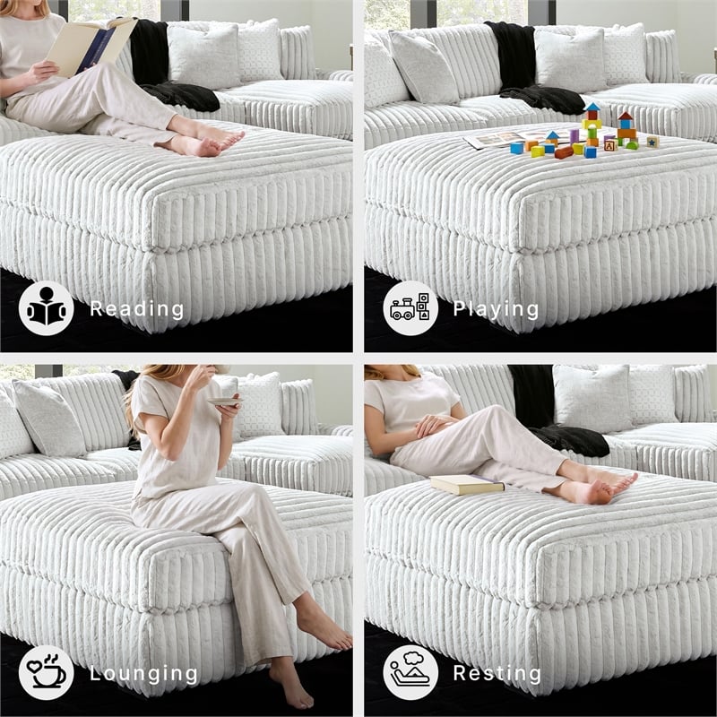 Signature Design by Ashley Stupendous Alloy Oversized Accent Ottoman