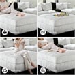 Signature Design by Ashley Stupendous Alloy Oversized Accent Ottoman