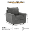 Ashley Furniture Stairatt Polyester Upholstered Accent Chair in Gravel