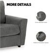 Ashley Furniture Stairatt Polyester Upholstered Accent Chair in Gravel