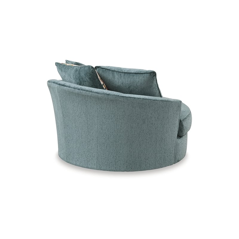 Signature Design by Ashley Laylabrook Blue Oversized Swivel Accent Chair