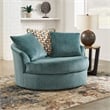 Signature Design by Ashley Laylabrook Blue Oversized Swivel Accent Chair