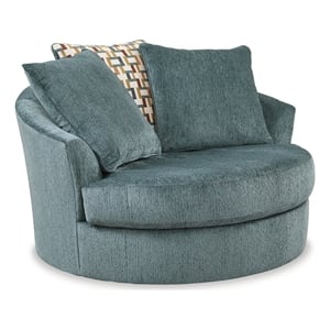 Signature Design by Ashley Laylabrook Blue Oversized Swivel Accent Chair