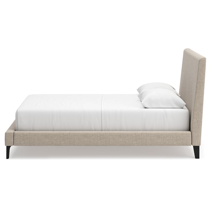 Ashley Furniture Cielden Beige Queen Upholstered Bed with Roll Slats