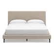 Signature Design by Ashley Cielden Beige King Upholstered Bed with Roll Slats
