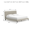 Signature Design by Ashley Cielden Beige King Upholstered Bed with Roll Slats