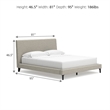 Ashley Furniture Cielden Beige California King Upholstered Bed with Roll Slats