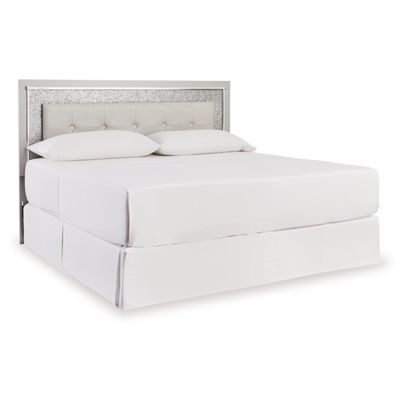 Signature Design by Ashley Zyniden Silver King Upholstered Panel Headboard