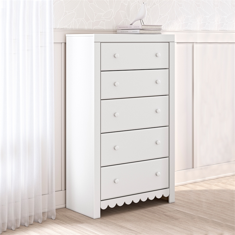 Ashley Furniture Mollviney White Chest of Drawers