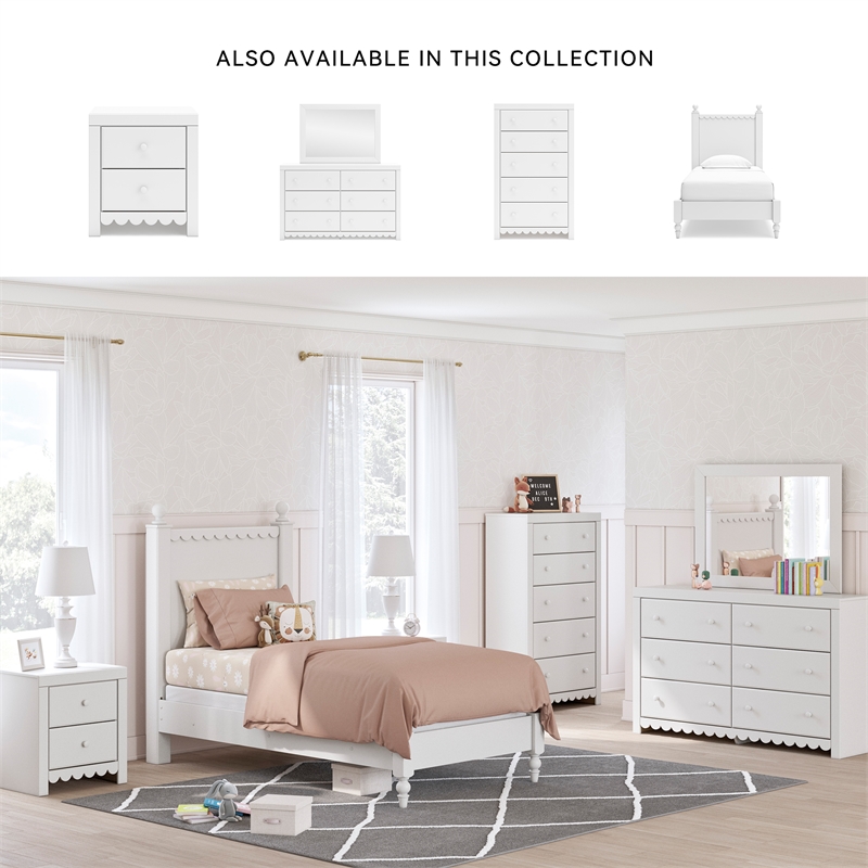 Ashley Furniture Mollviney White Chest of Drawers