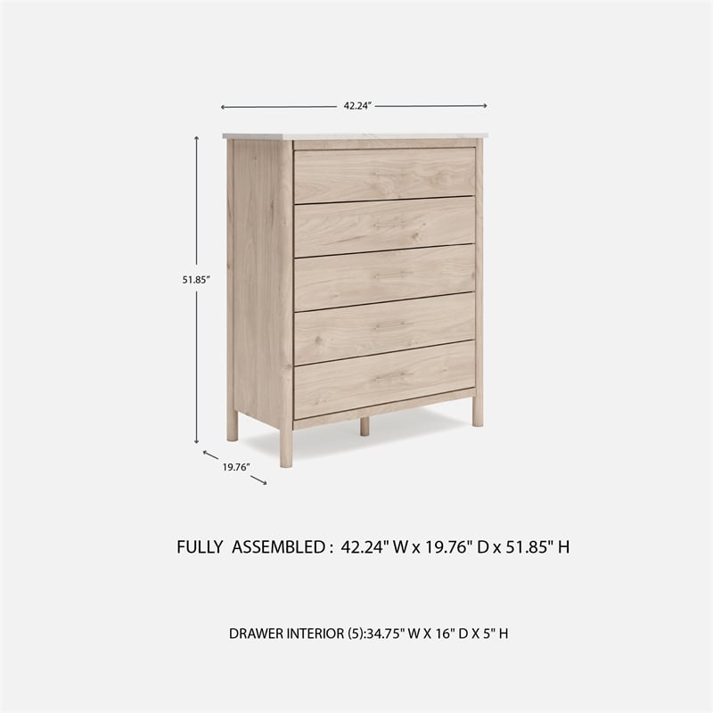 Ashley Furniture Cadmori Light Oak Chest of Drawers